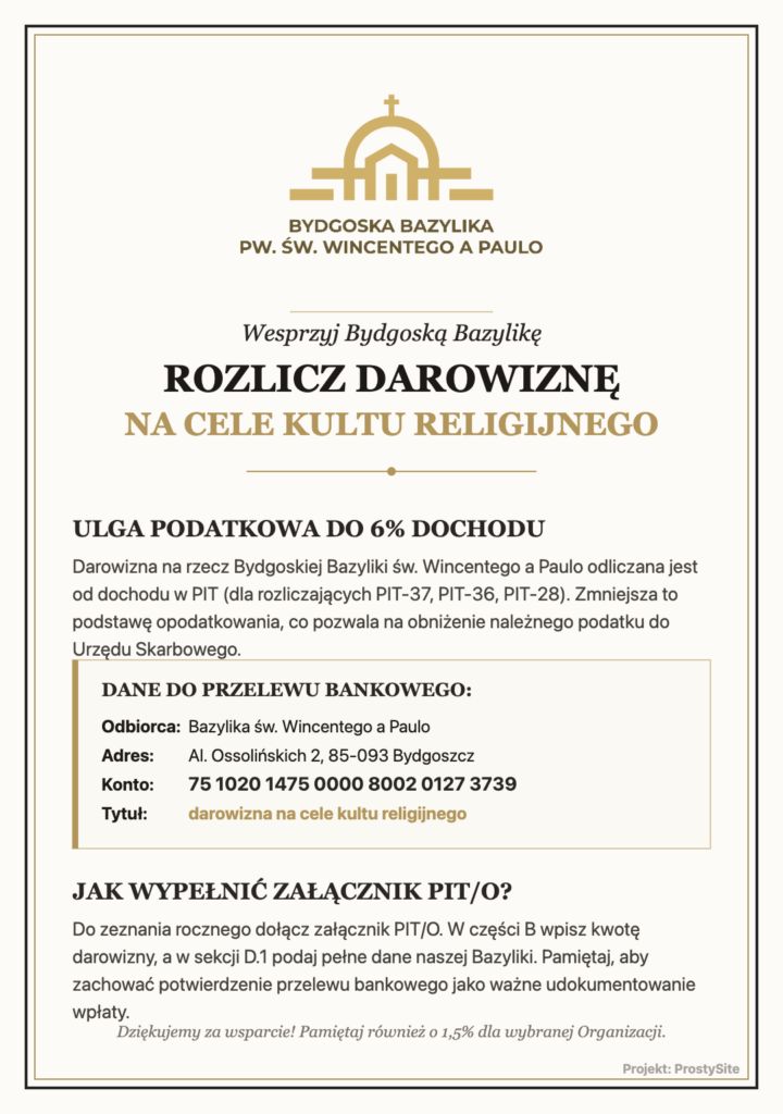 bydgoska bazylika darowizna